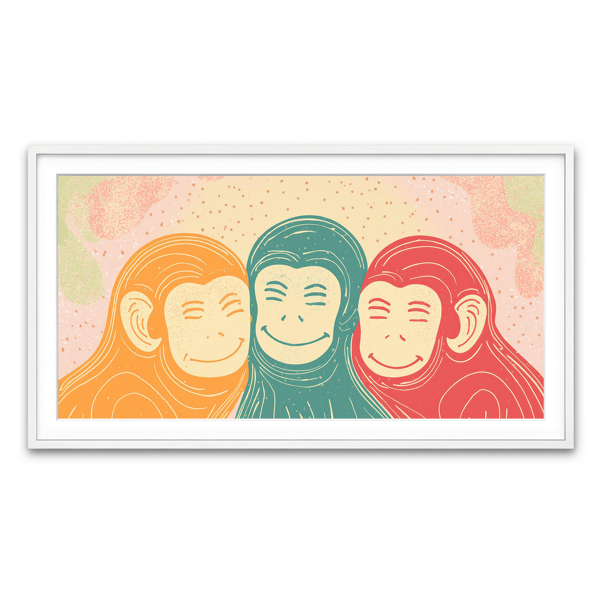 Framed Print 2x1 White