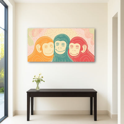 AUTO-MOCKUP ROOM | Three Monkeys Art Print