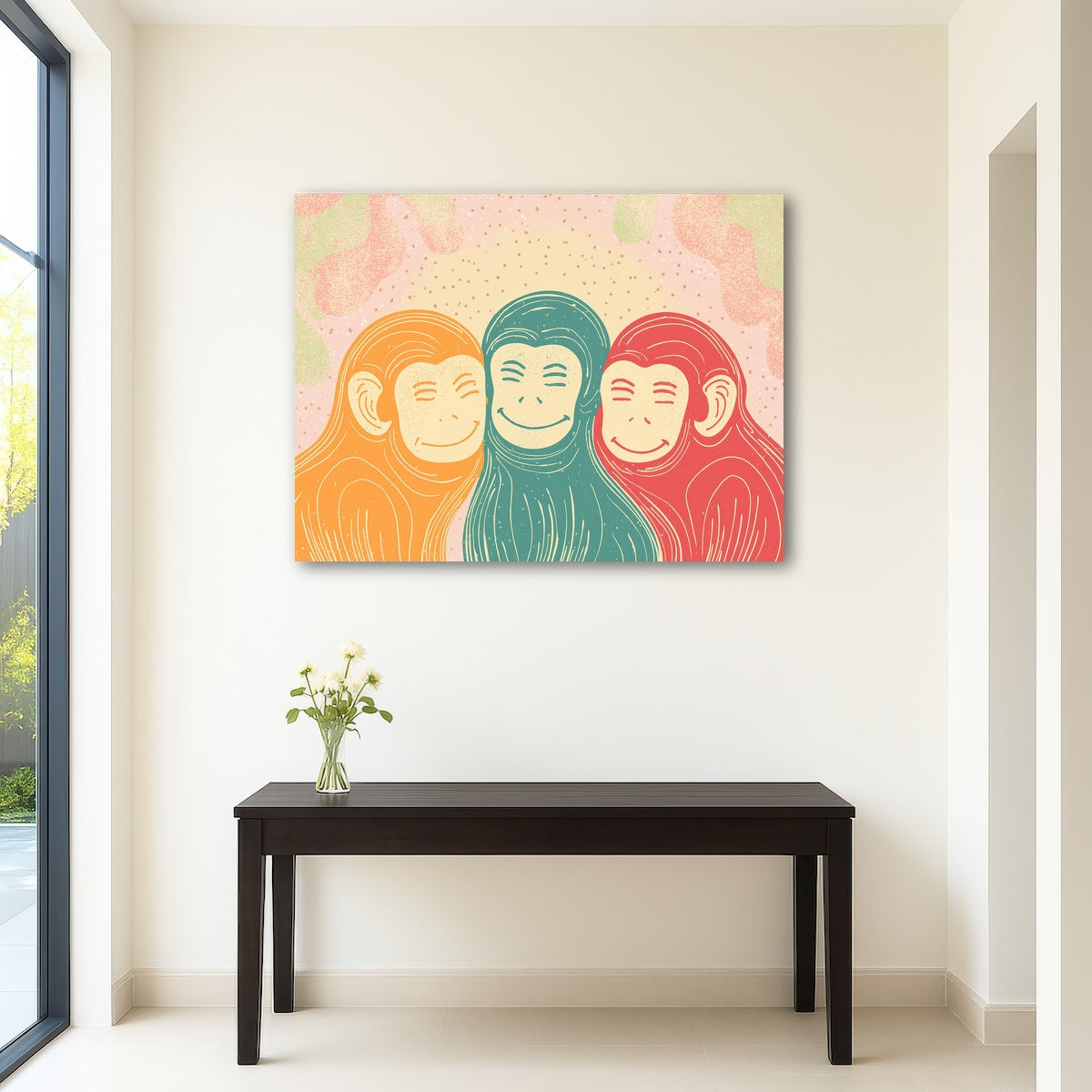 AUTO-MOCKUP ROOM | Three Monkeys Art Print