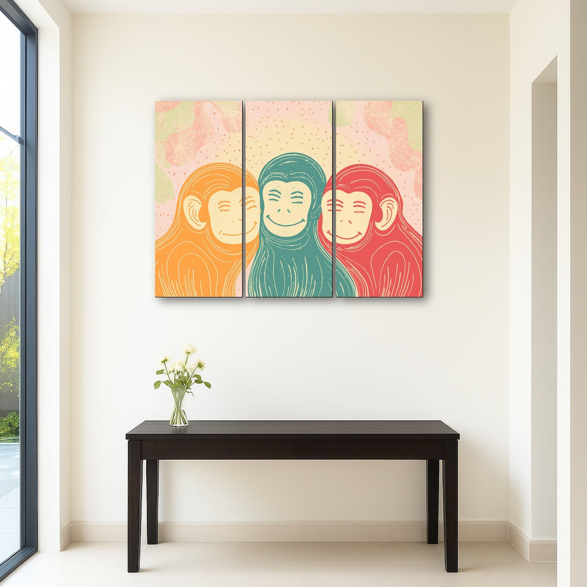 AUTO-MOCKUP ROOM | Three Monkeys Art Print