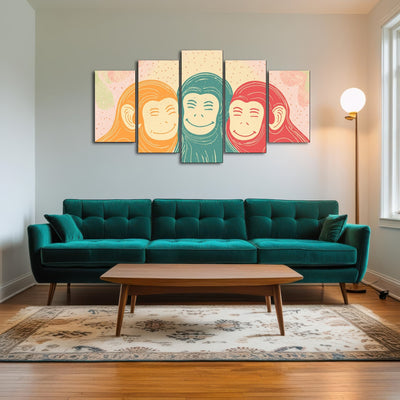 AUTO-MOCKUP ROOM | Three Monkeys Art Print