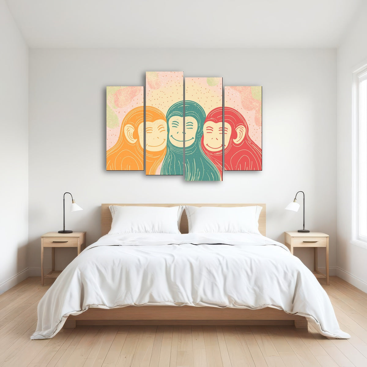 AUTO-MOCKUP ROOM | Three Monkeys Art Print