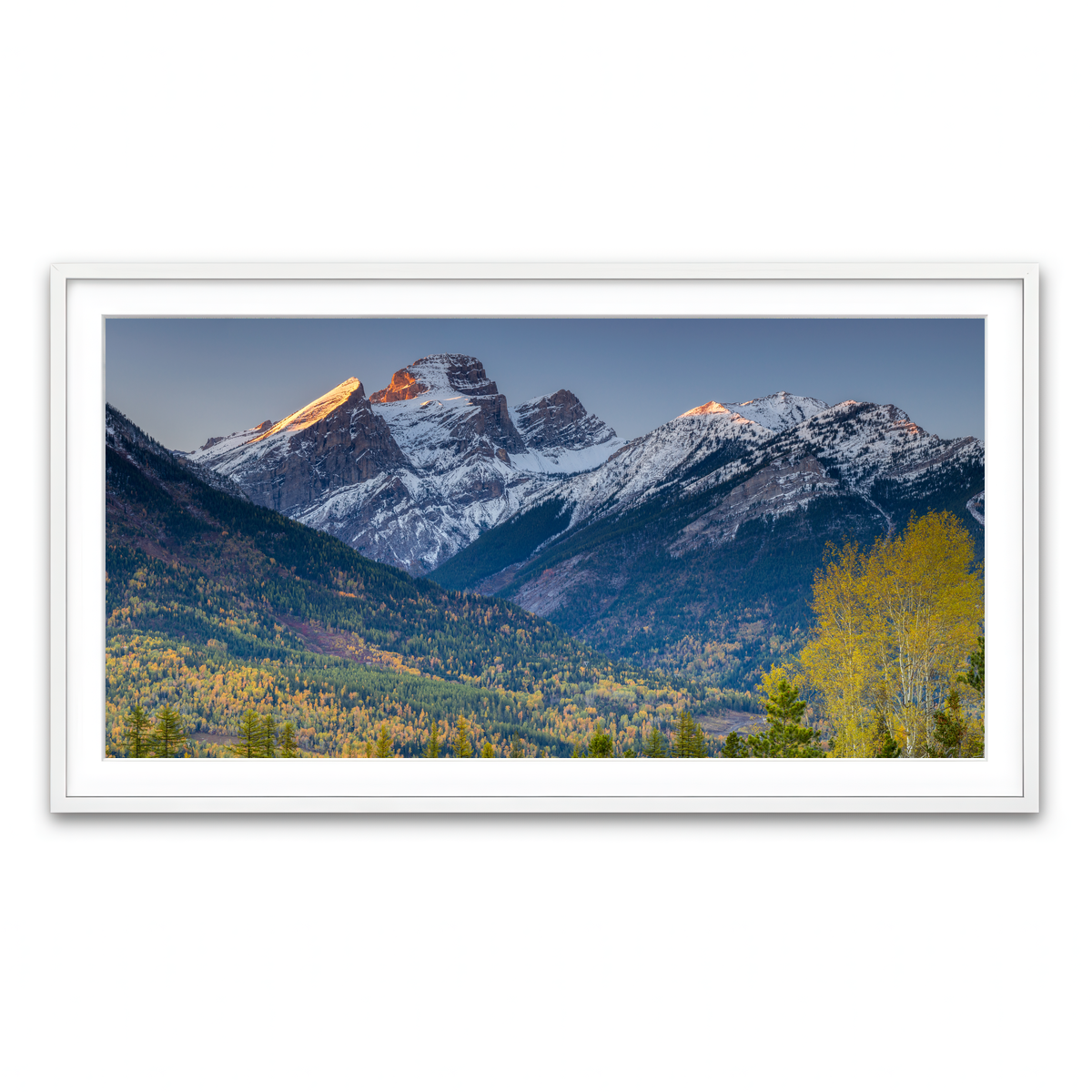 Framed Print 2x1 White