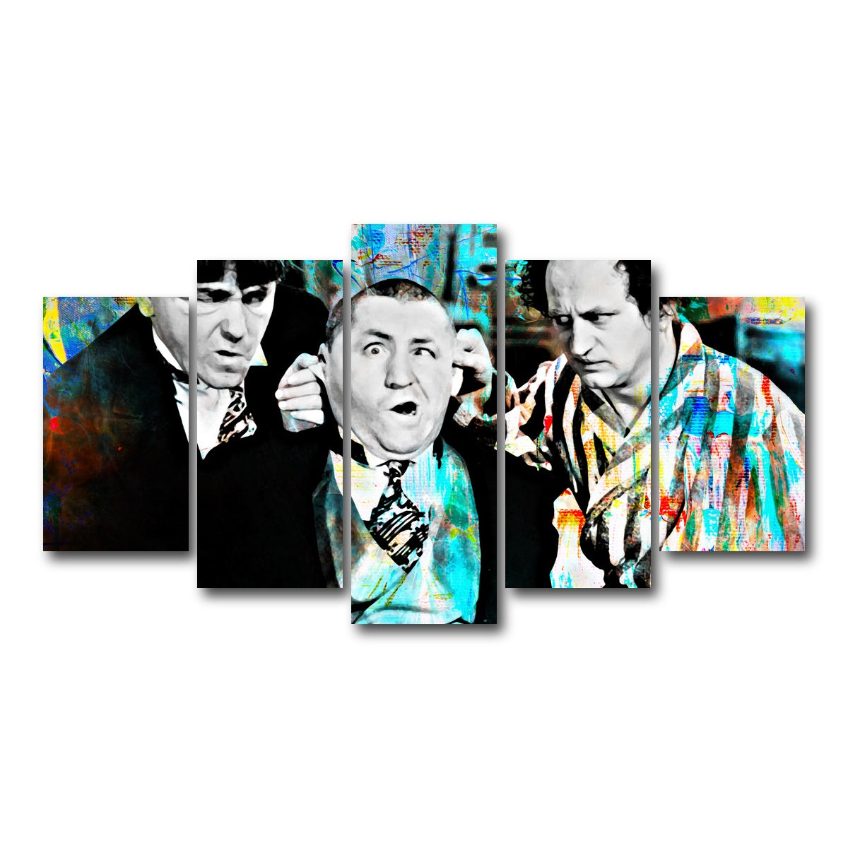 AUTO-MOCKUP WHITE | Three Stooges | 5 Piece | Gallery Wrap Canvas | group=5_normal