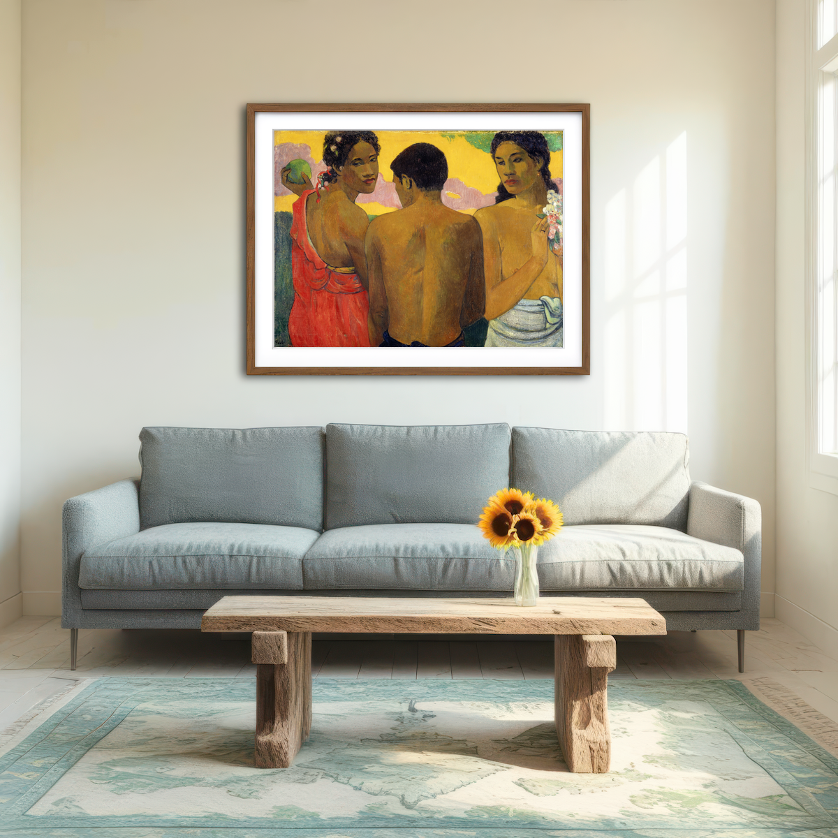 AUTO-MOCKUP ROOM | Three Tahitians Wall Art
