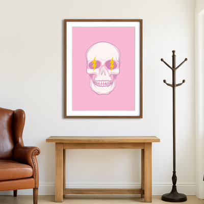 AUTO-MOCKUP ROOM | Thrill Groovy Skull Wall Art