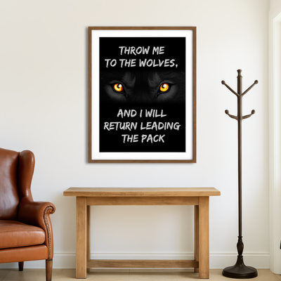AUTO-MOCKUP ROOM | Throw Me to the Wolves Wall Art