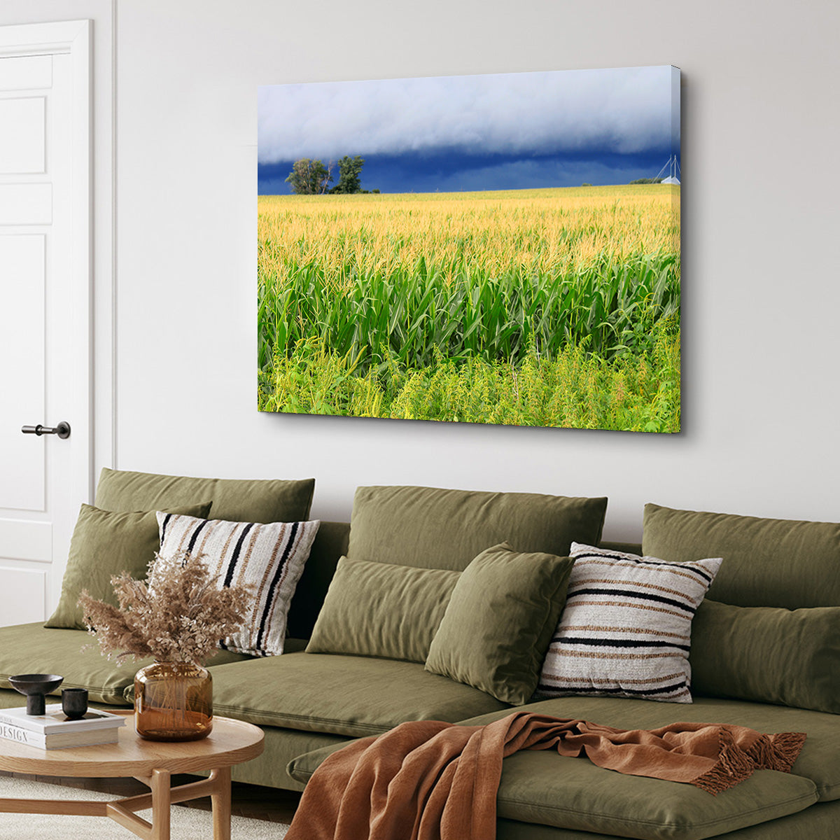 Thunderstorm Over Illinois Cornfield