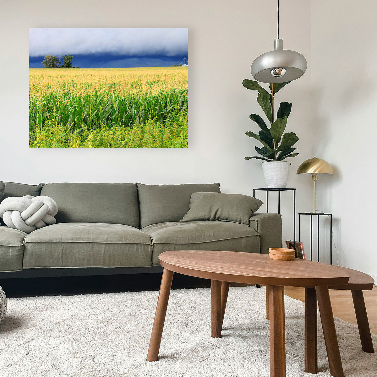 Thunderstorm Over Illinois Cornfield Wall Art