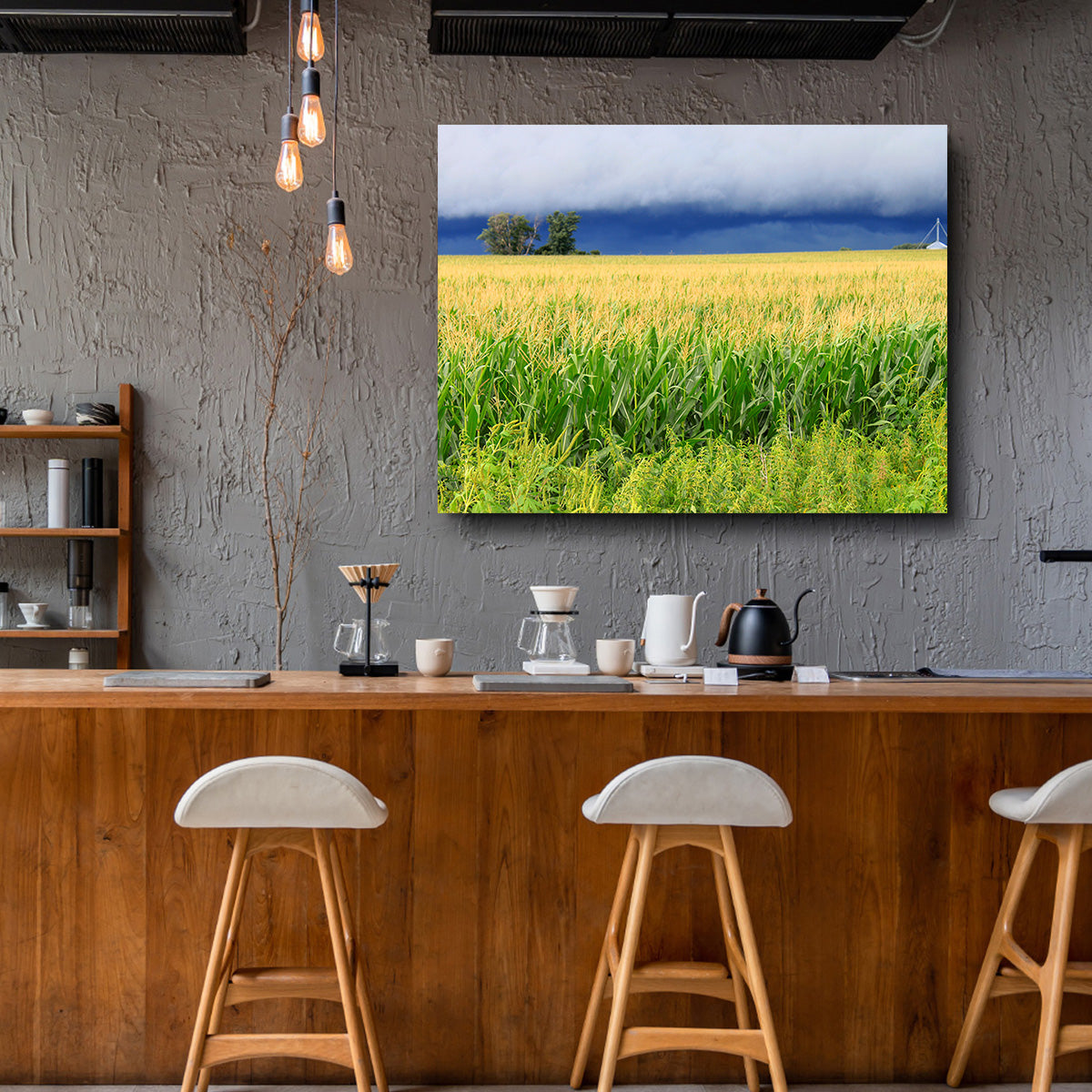 Thunderstorm Over Illinois Cornfield Wall Art