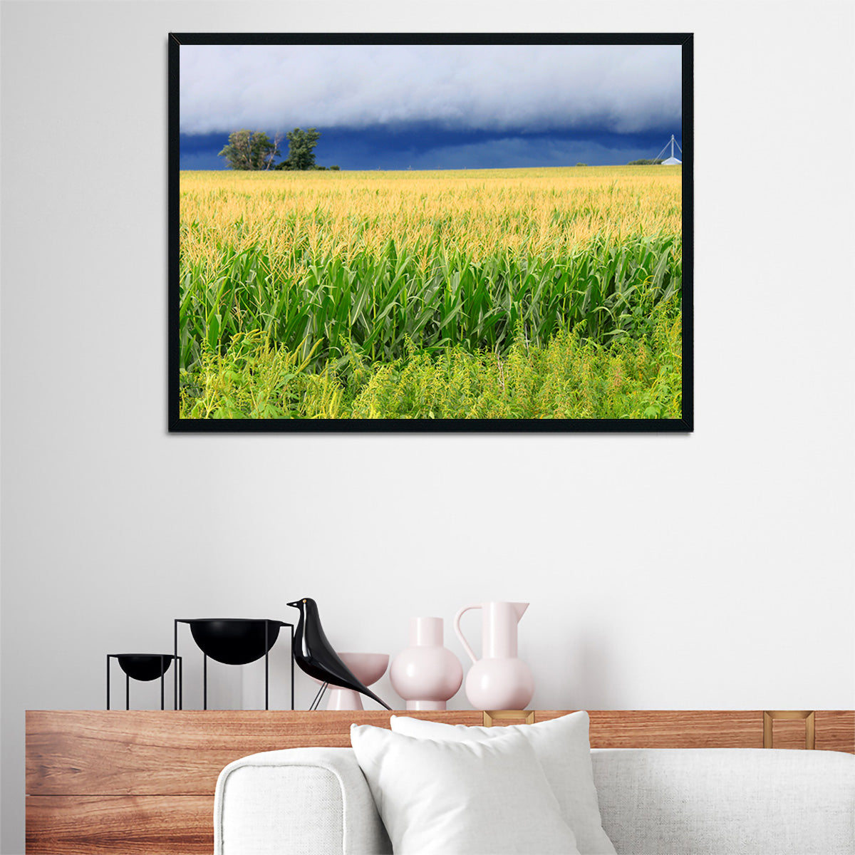 Thunderstorm Over Illinois Cornfield