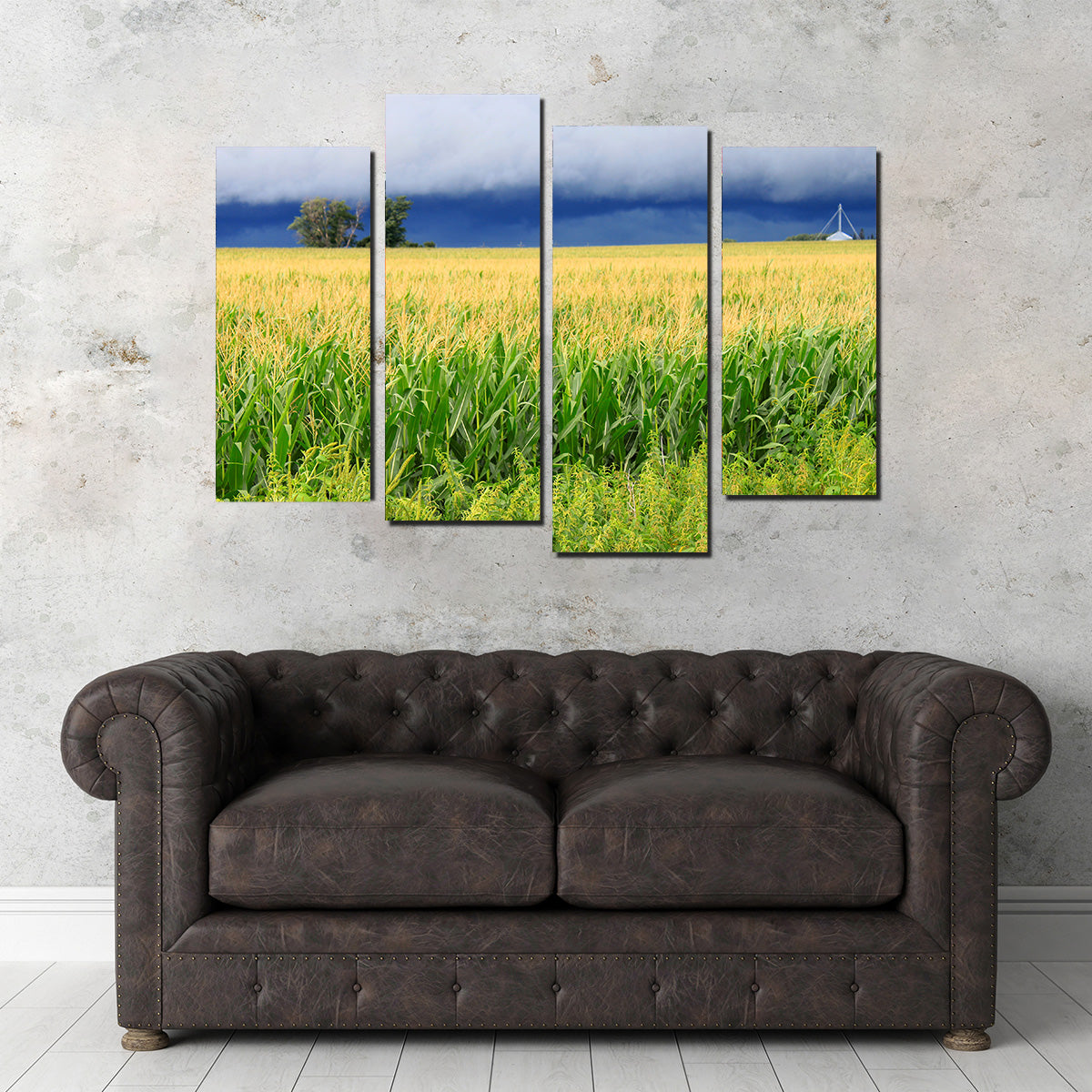Thunderstorm Over Illinois Cornfield Wall Art