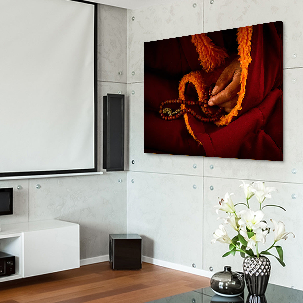 Tibetan Lama Prayer Beads Wall Art
