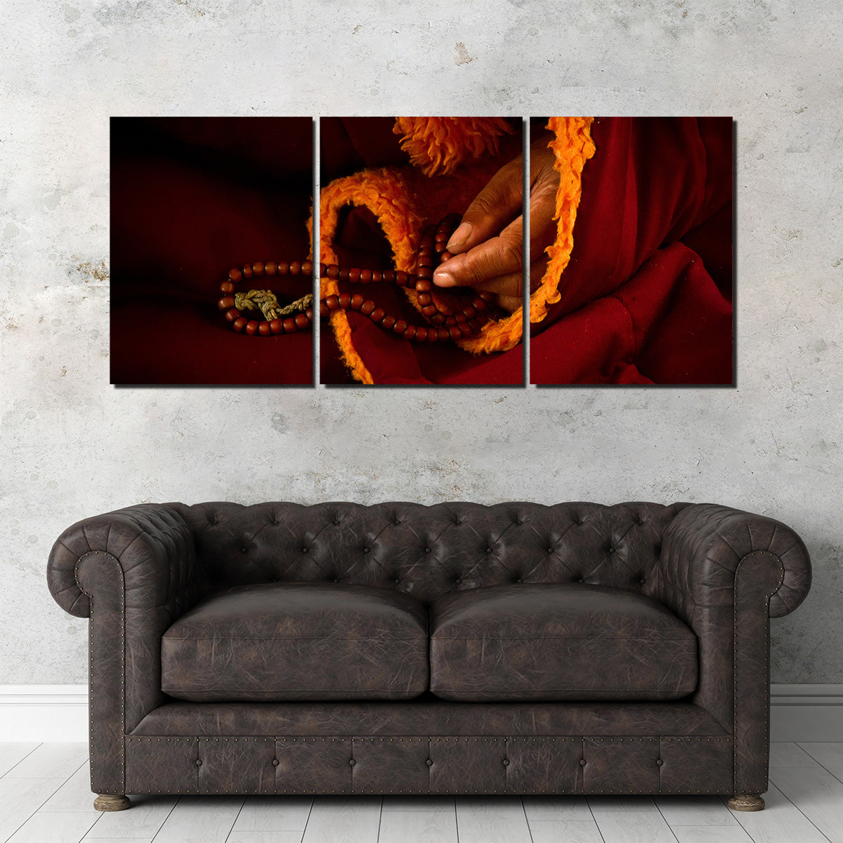 Tibetan Lama Prayer Beads Wall Art