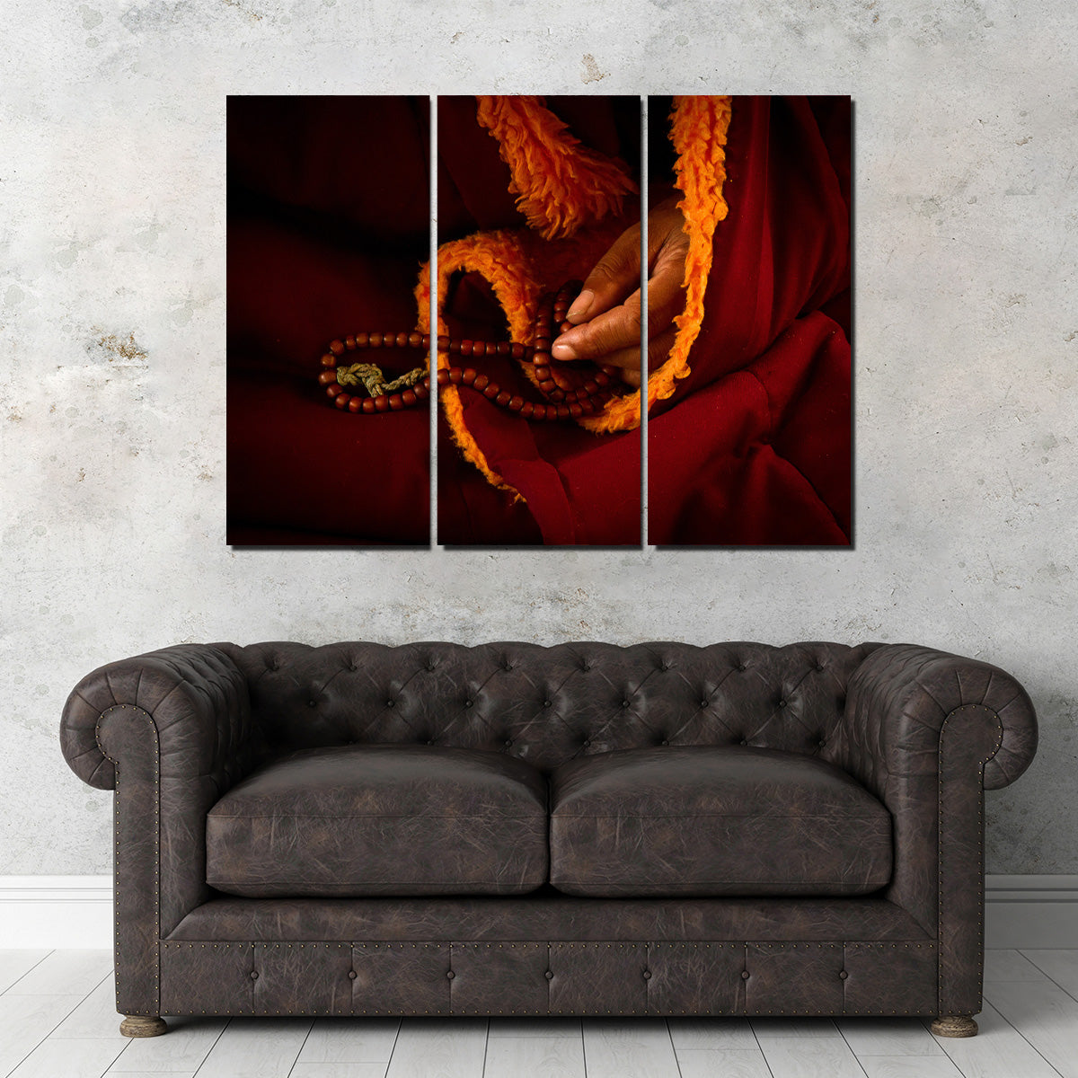 Tibetan Lama Prayer Beads Wall Art