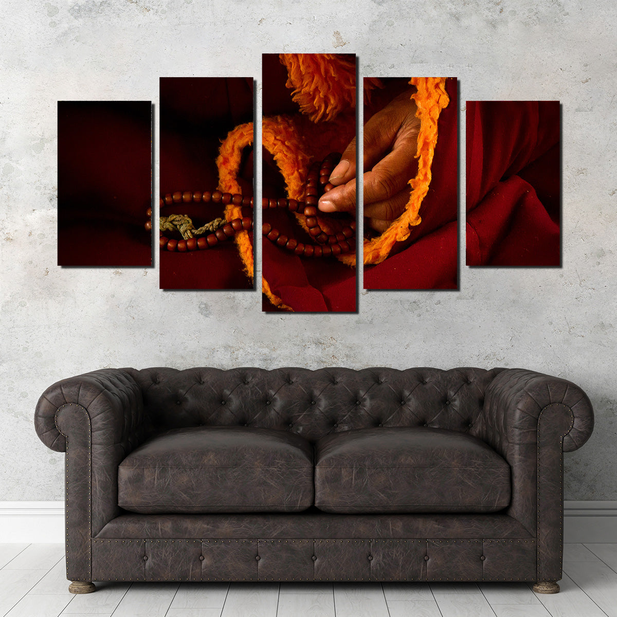 Tibetan Lama Prayer Beads Wall Art