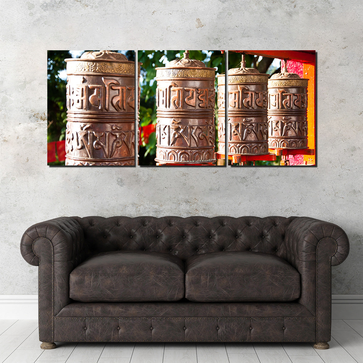 Tibetan Mantra Wheel Wall Art