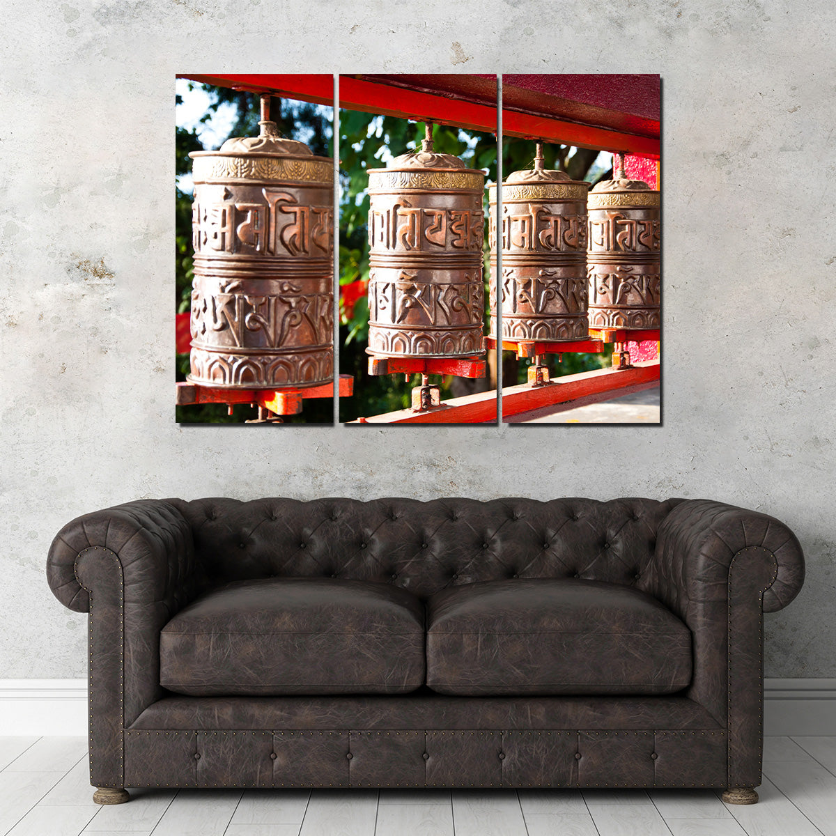 Tibetan Mantra Wheel Wall Art
