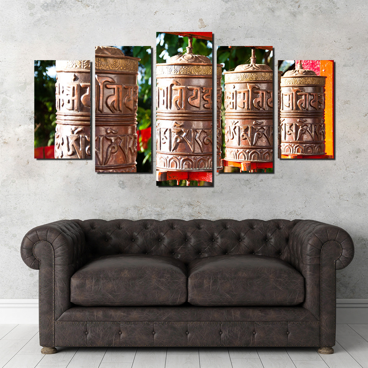 Tibetan Mantra Wheel Wall Art