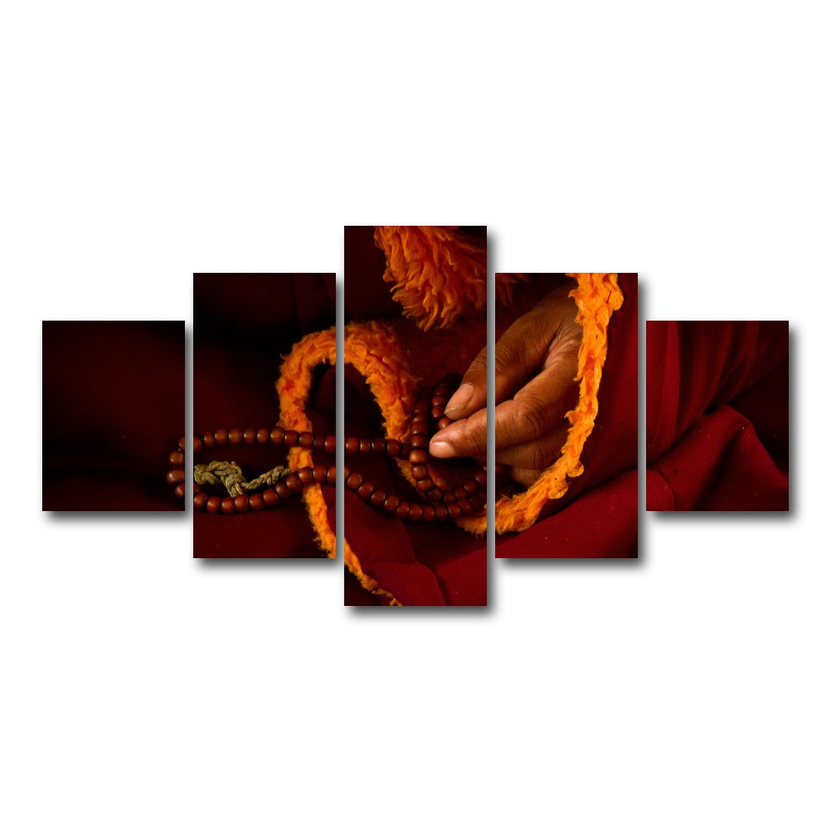 AUTO-MOCKUP WHITE | Tibetan Lama prayer beads | 5 Piece | Gallery Wrap Canvas | group=5_short