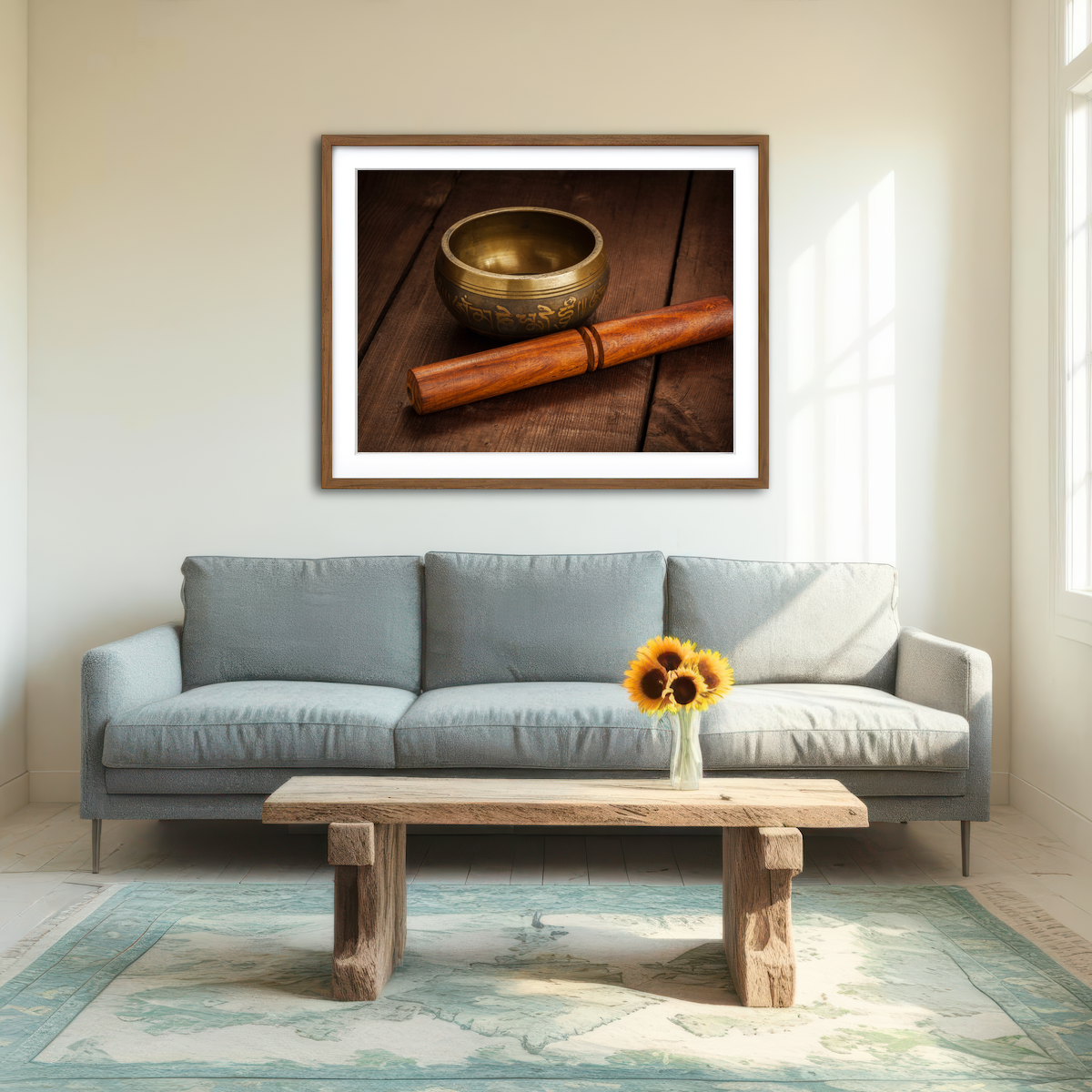 AUTO-MOCKUP ROOM | Tibetan Singing Bowl Wall Art