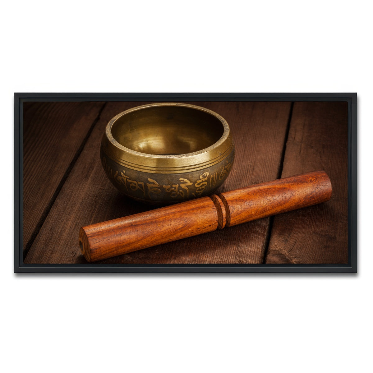 AUTO-MOCKUP WHITE | Tibetan singing bowl | 1 Piece | Black Framed Canvas | group=2x1