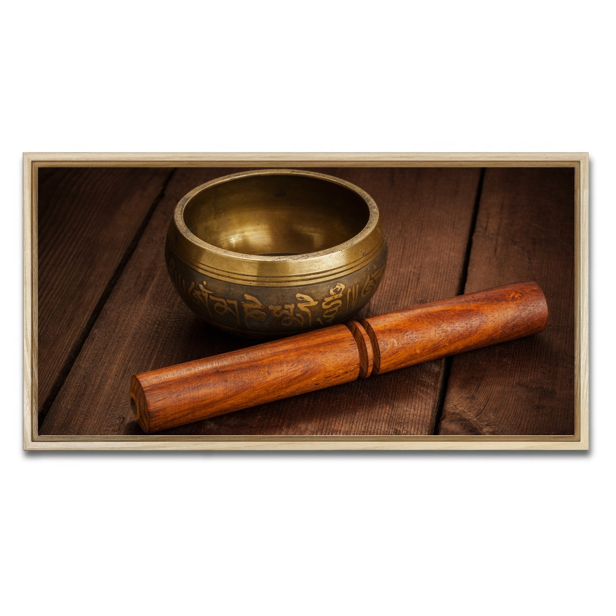 AUTO-MOCKUP WHITE | Tibetan singing bowl | 1 Piece | Natural Framed Canvas | group=2x1