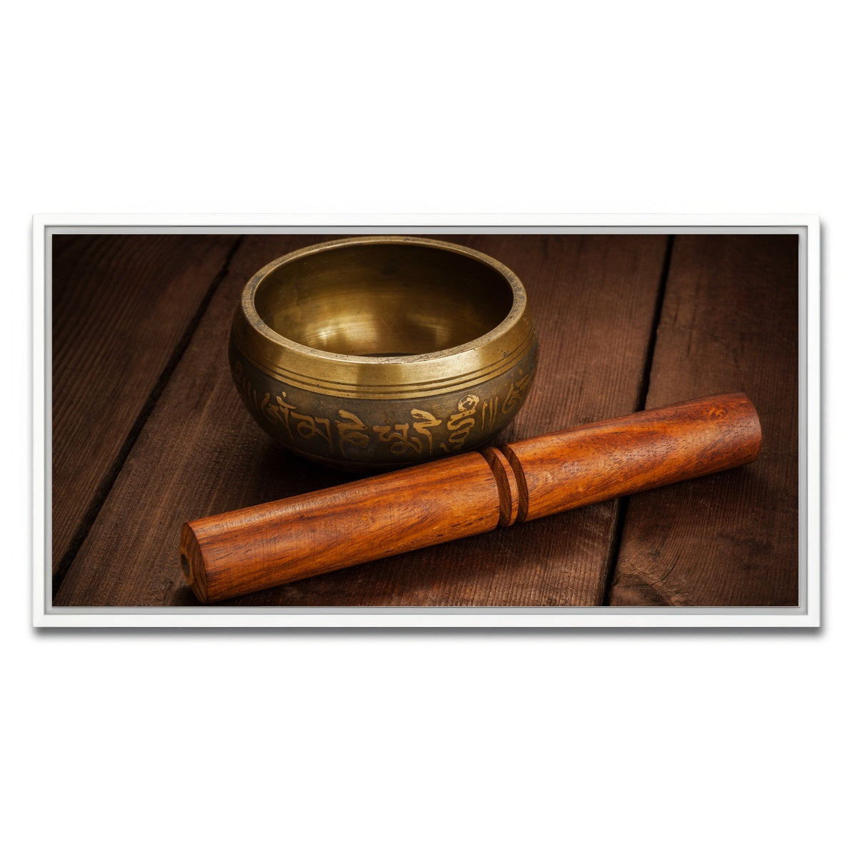 AUTO-MOCKUP WHITE | Tibetan singing bowl | 1 Piece | White Framed Canvas | group=2x1