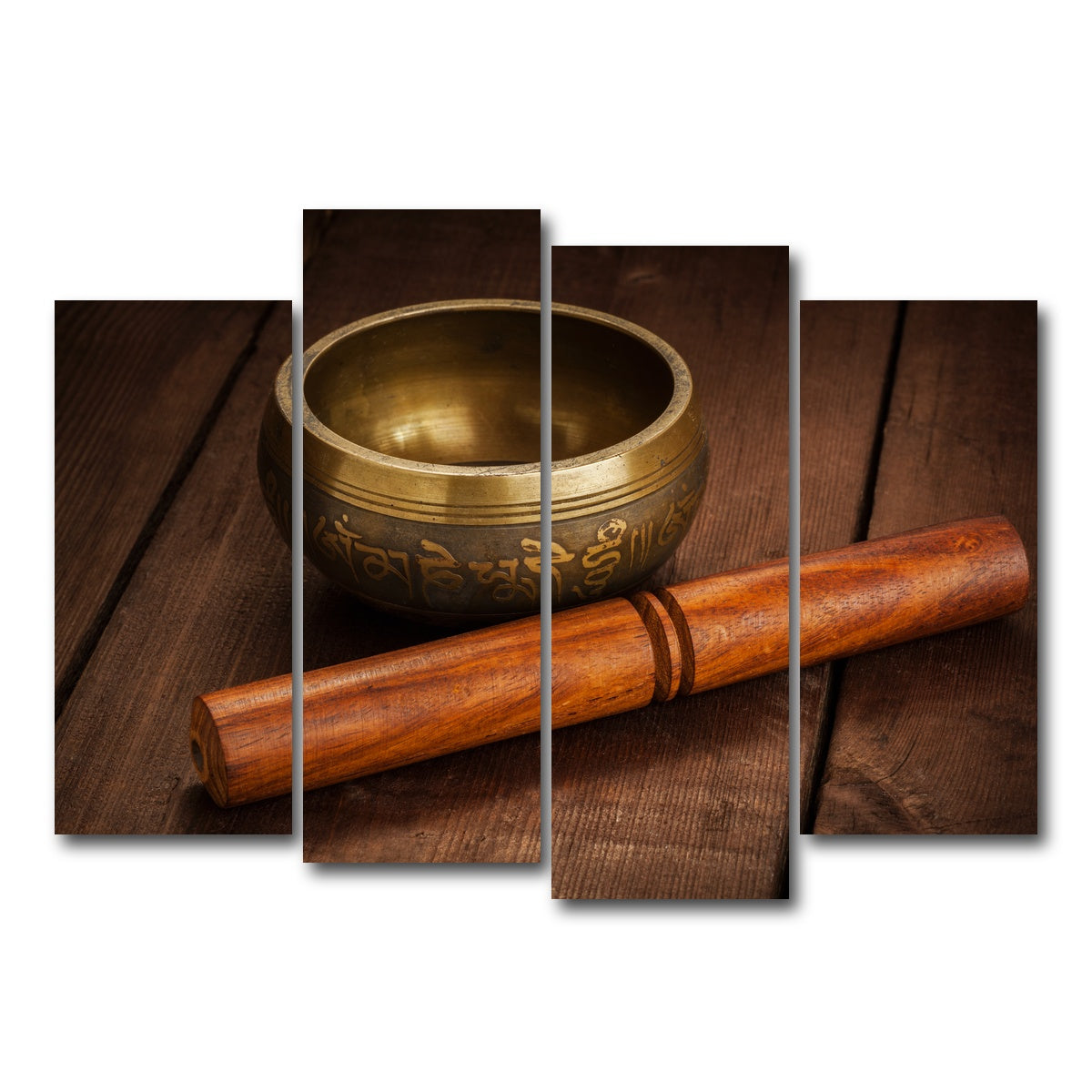 AUTO-MOCKUP WHITE | Tibetan singing bowl | 4 Piece | Gallery Wrap Canvas | group=4_normal