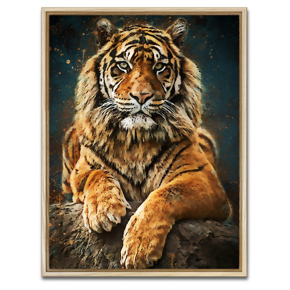 AUTO-MOCKUP WHITE | Tiger4444 | 1 Piece | Natural Framed Canvas | group=3x4