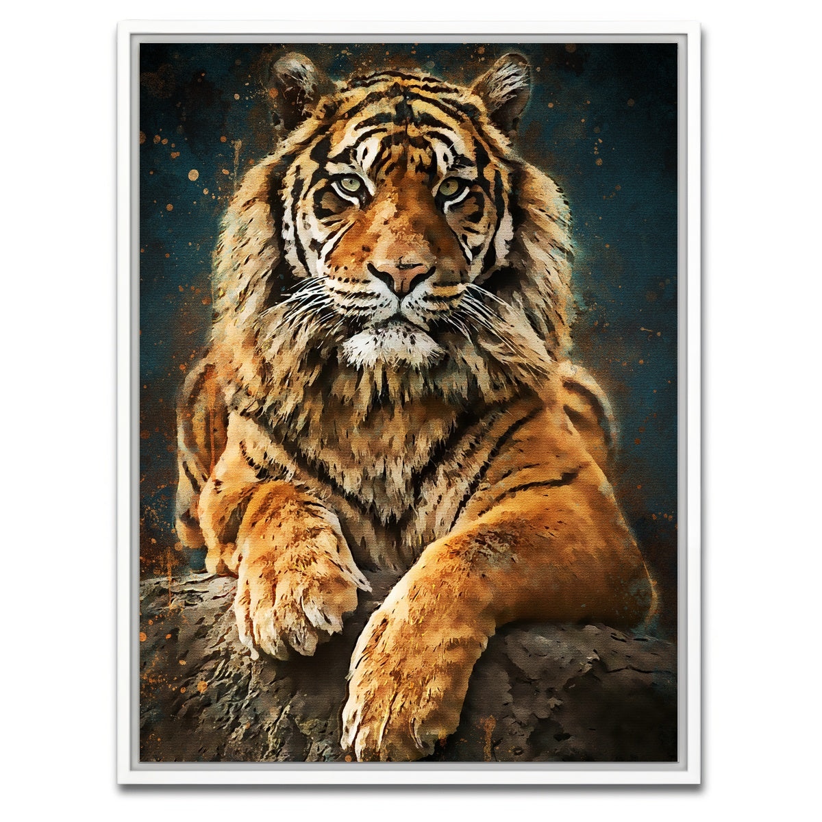 AUTO-MOCKUP WHITE | Tiger4444 | 1 Piece | White Framed Canvas | group=3x4