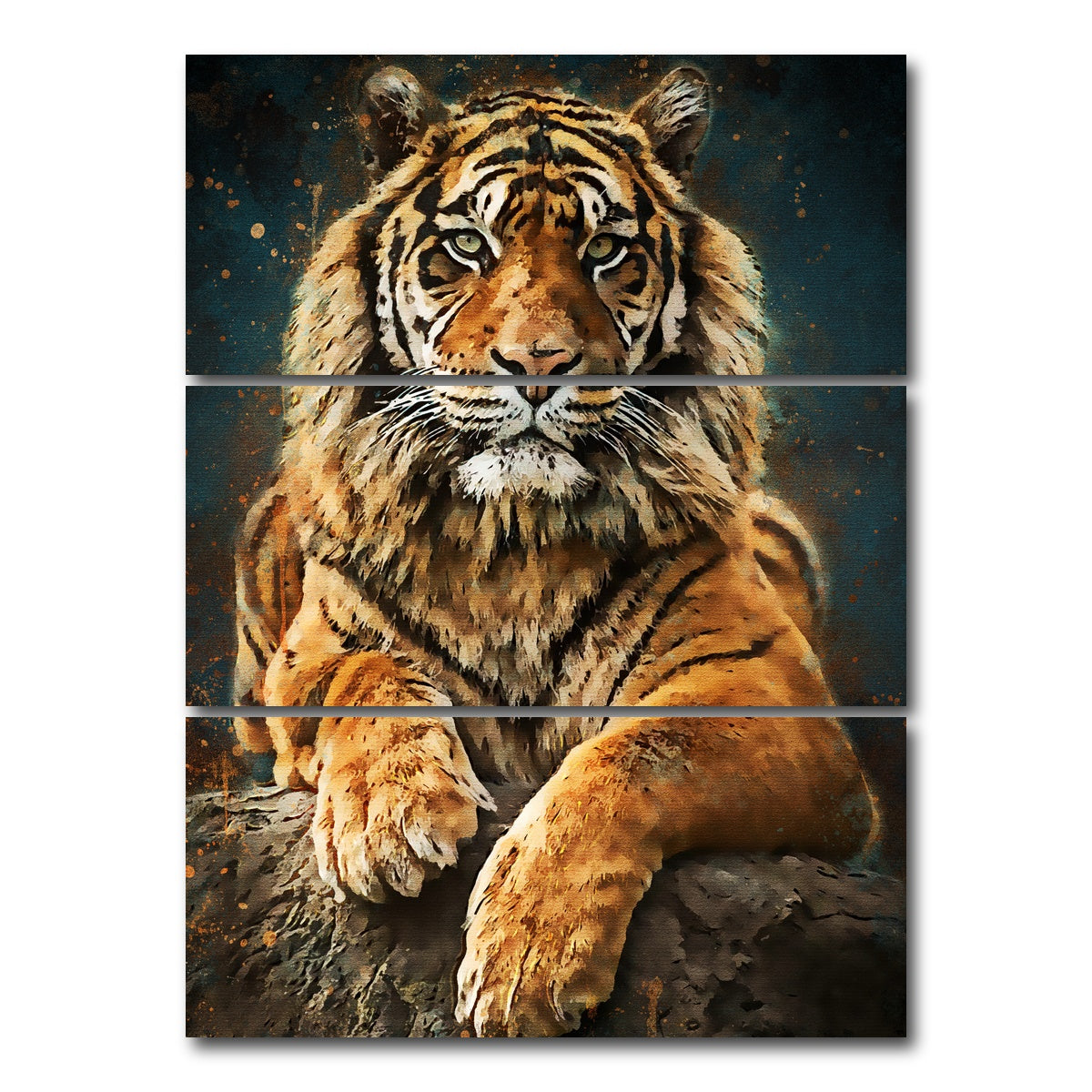 AUTO-MOCKUP WHITE | Tiger4444 | 3 Piece | Gallery Wrap Canvas | group=8x18_stacked