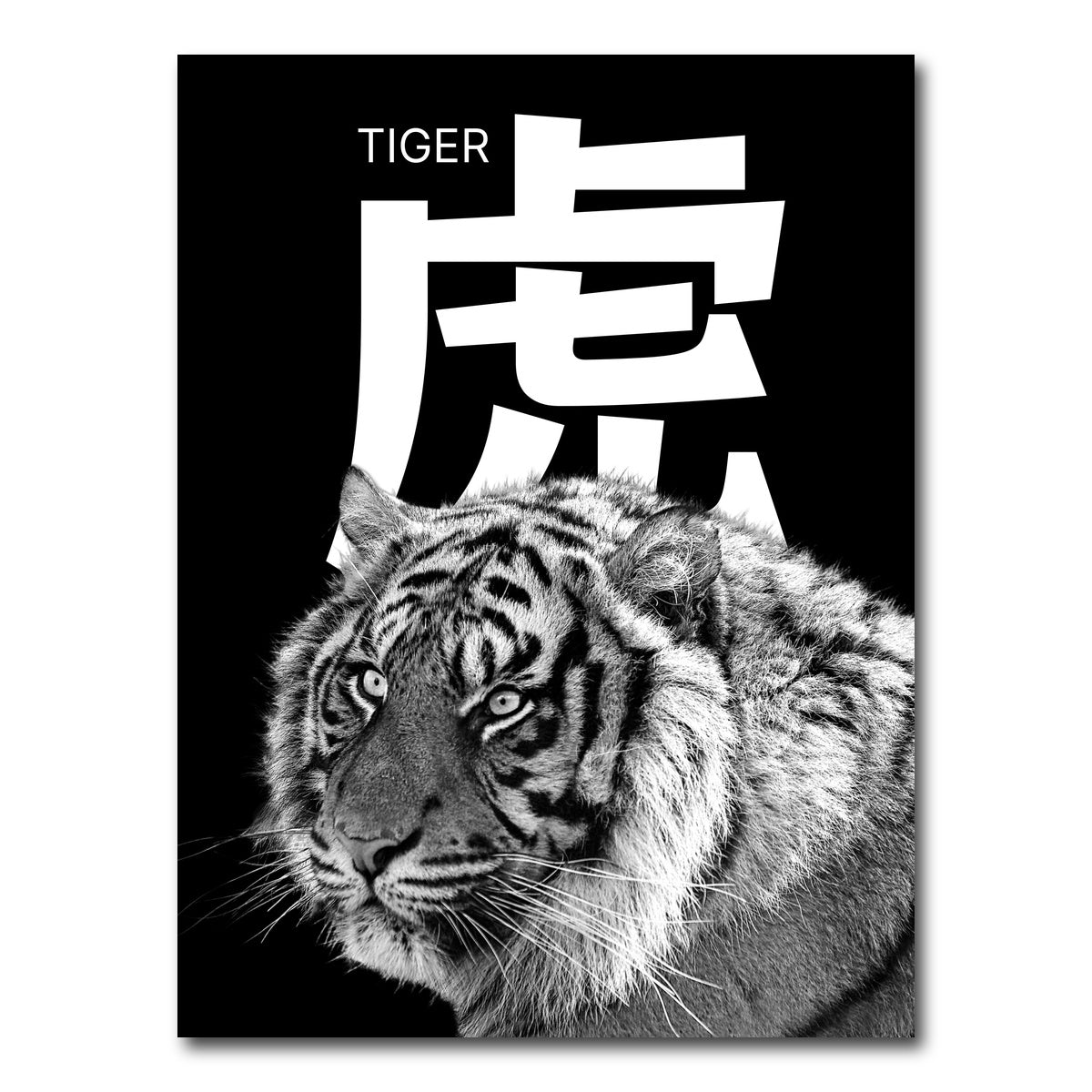 AUTO-MOCKUP WHITE | Tiger Head | 1 Piece | Gallery Wrap Canvas | group=3x4