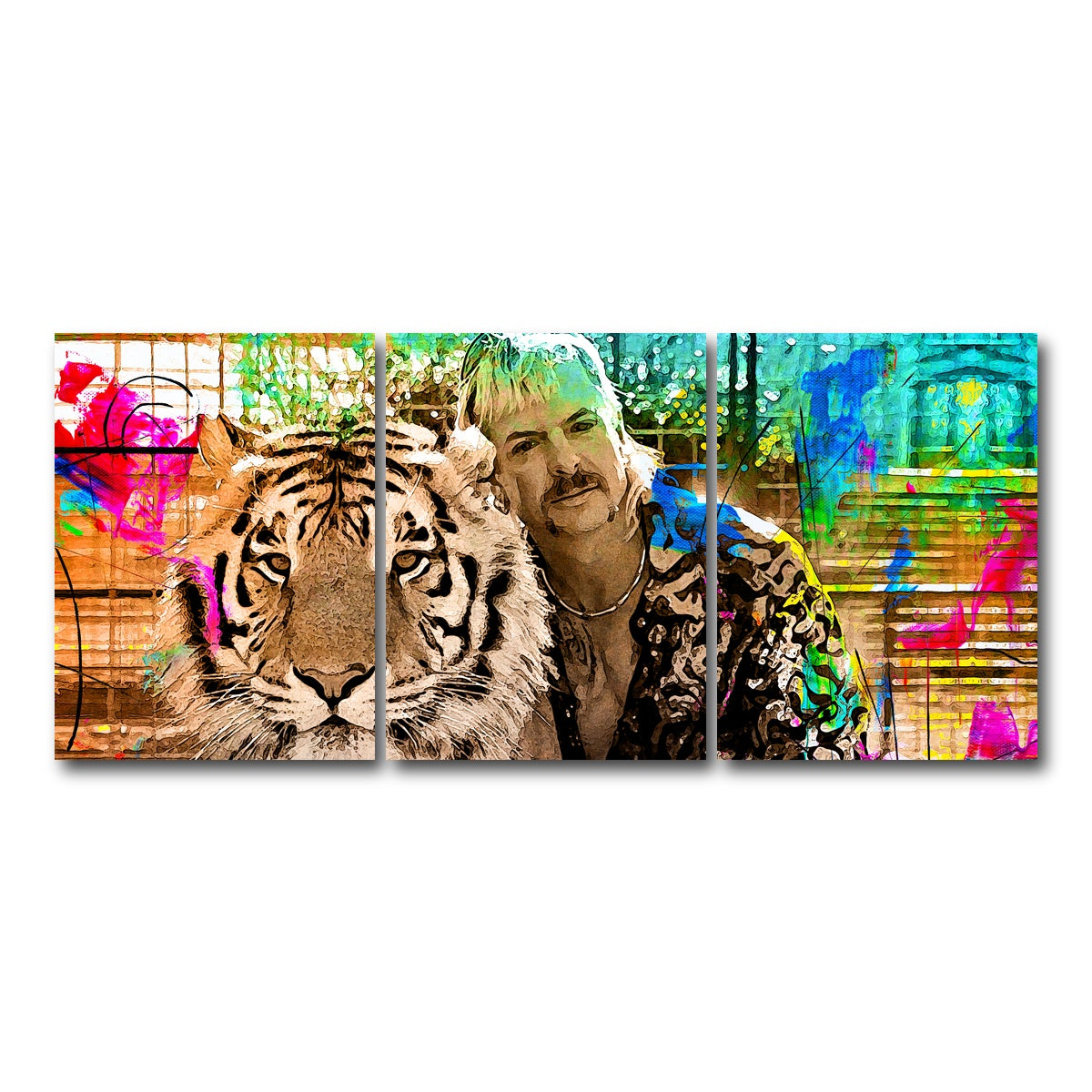 AUTO-MOCKUP WHITE | Tiger King | 3 Piece | Gallery Wrap Canvas | group=18x24