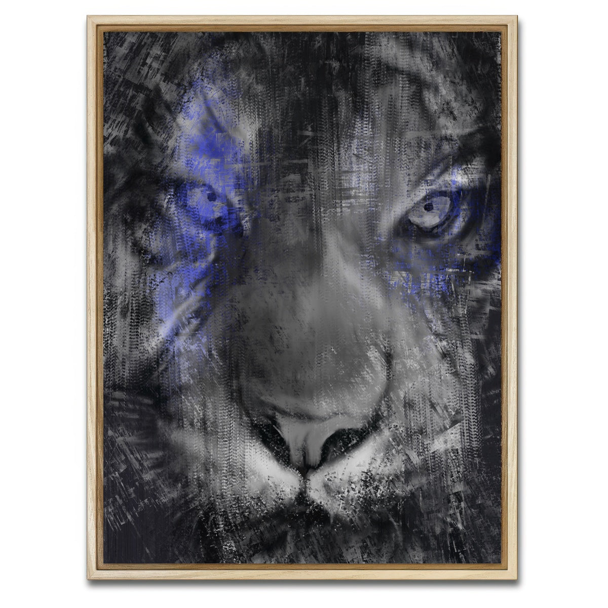 AUTO-MOCKUP WHITE | Tiger View | 1 Piece | Natural Framed Canvas | group=3x4