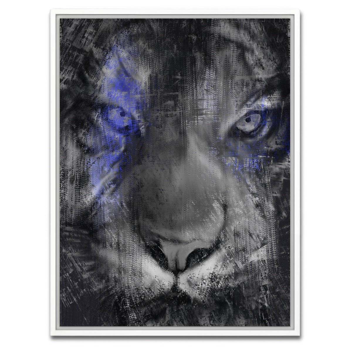 AUTO-MOCKUP WHITE | Tiger View | 1 Piece | White Framed Canvas | group=3x4