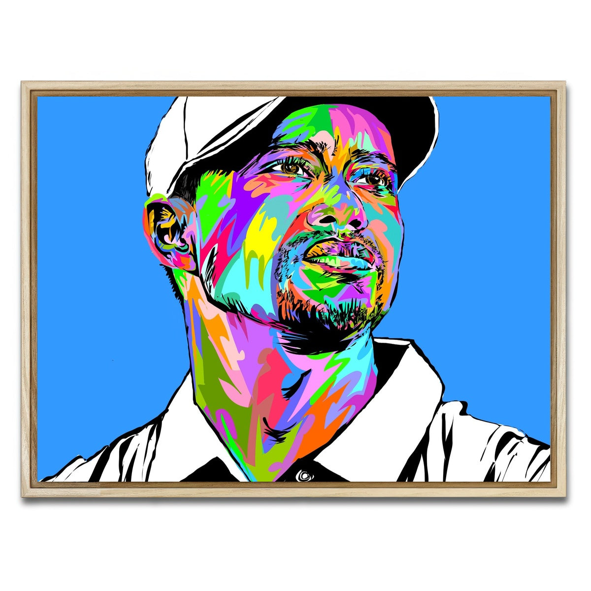 AUTO-MOCKUP WHITE | Tiger Woods | 1 Piece | Natural Framed Canvas | group=4x3