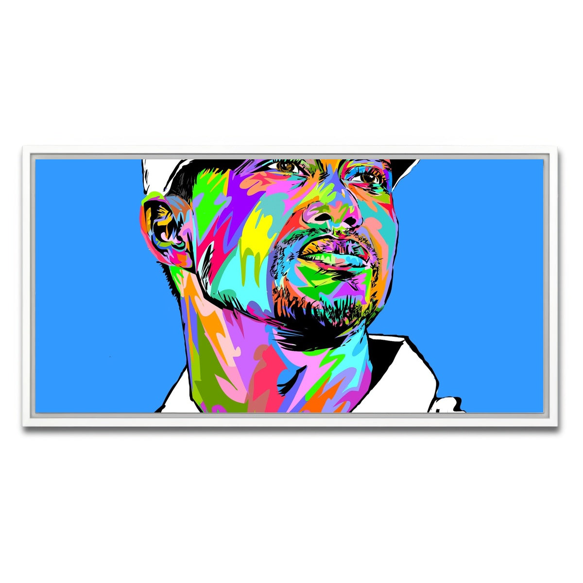 AUTO-MOCKUP WHITE | Tiger Woods | 1 Piece | White Framed Canvas | group=2x1