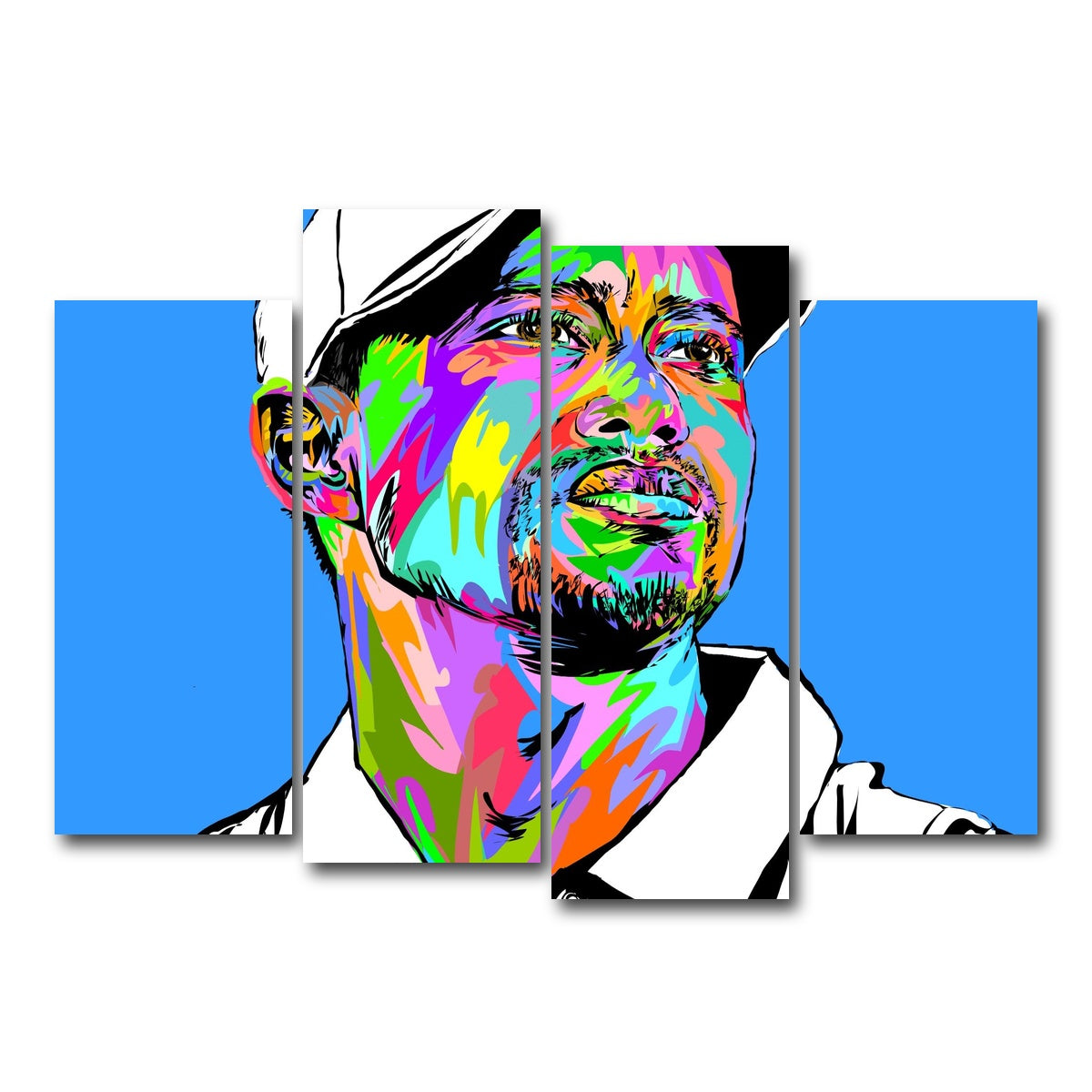 AUTO-MOCKUP WHITE | Tiger Woods | 4 Piece | Gallery Wrap Canvas | group=4_normal