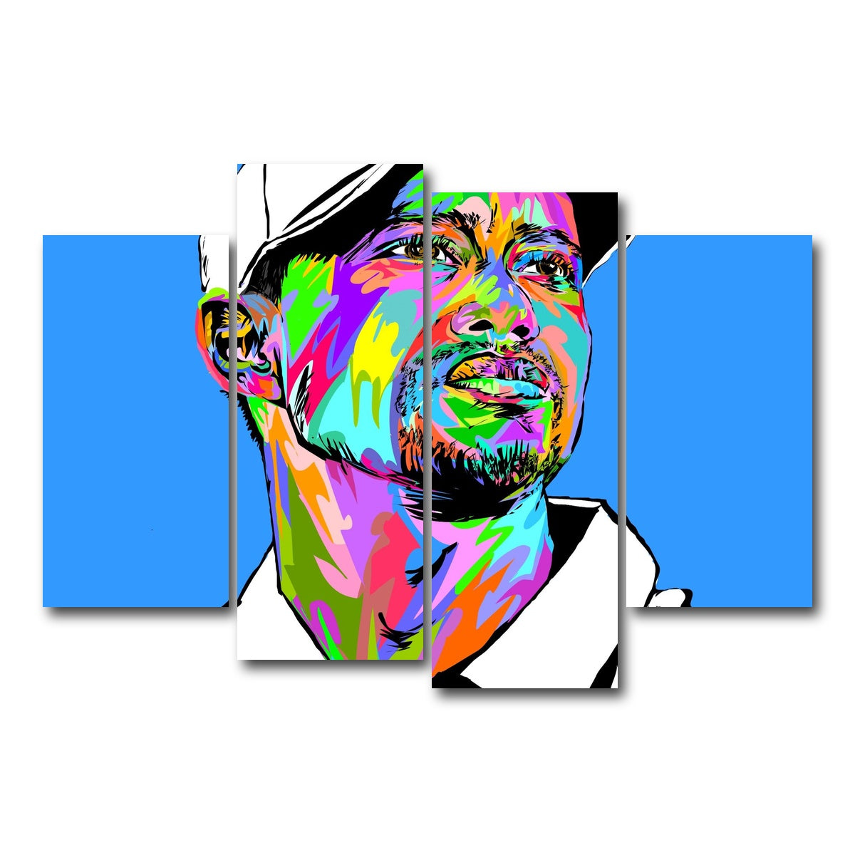 AUTO-MOCKUP WHITE | Tiger Woods | 4 Piece | Gallery Wrap Canvas | group=4_short