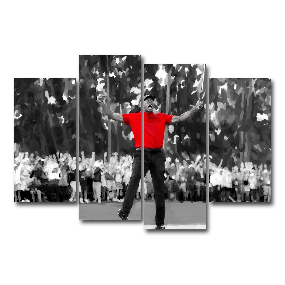 AUTO-MOCKUP WHITE | Tiger | 4 Piece | Gallery Wrapped | group=4_short