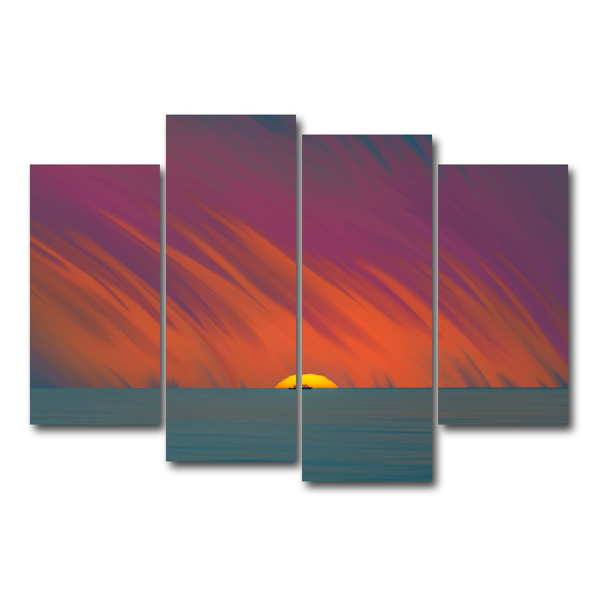 AUTO-MOCKUP WHITE | Time To Go | 4 Piece | Gallery Wrap Canvas | group=4_short