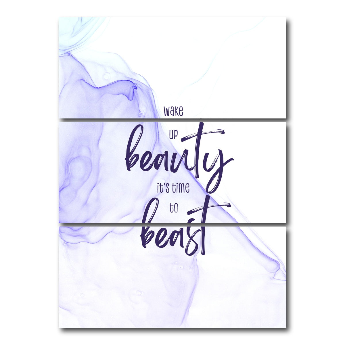 AUTO-MOCKUP WHITE | Time to Beast | 3 Piece | Gallery Wrap Canvas | group=8x18_stacked