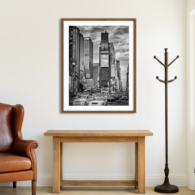 AUTO-MOCKUP ROOM | Times Square Monochrome Wall Art