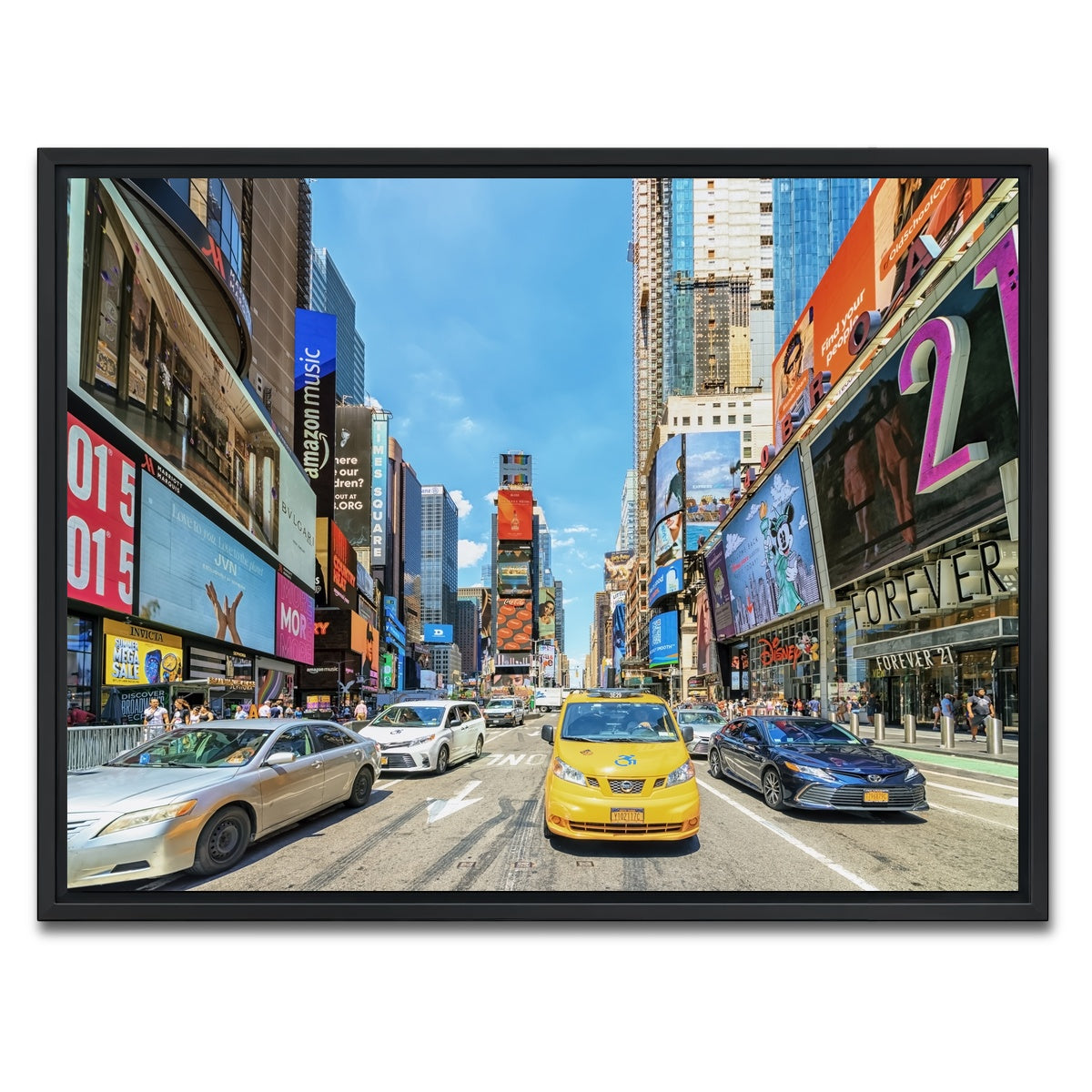 AUTO-MOCKUP WHITE | Times Square | 1 Piece | Black Framed Canvas | group=4x3