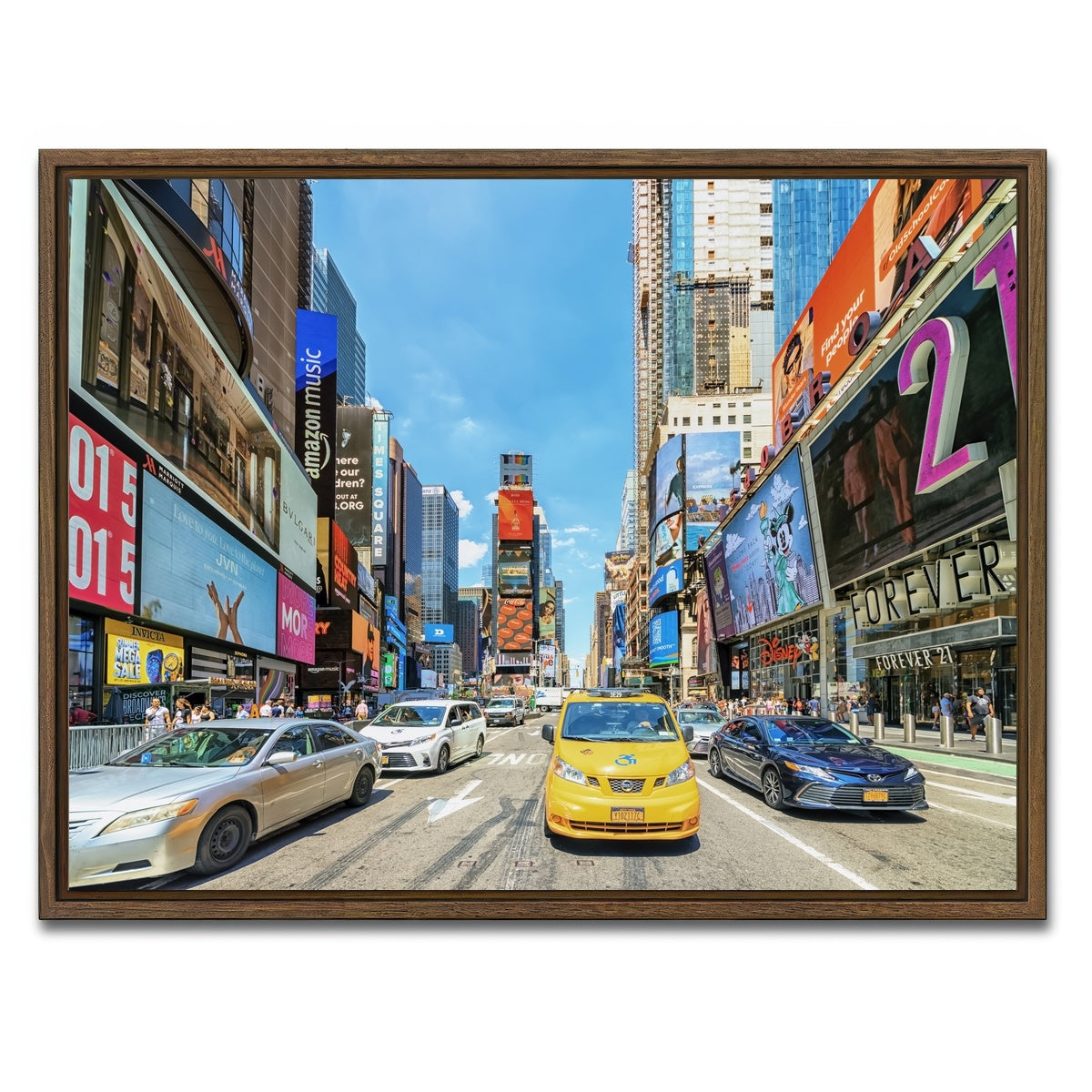 AUTO-MOCKUP WHITE | Times Square | 1 Piece | Walnut Framed Canvas | group=4x3