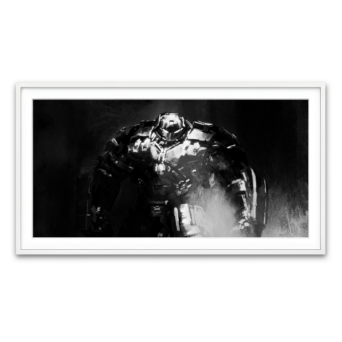 Framed Print 2x1 White