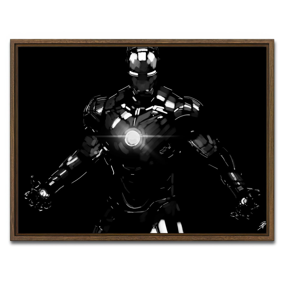 AUTO-MOCKUP WHITE | Tin Man | 1 Piece | Walnut Framed Canvas | group=4x3