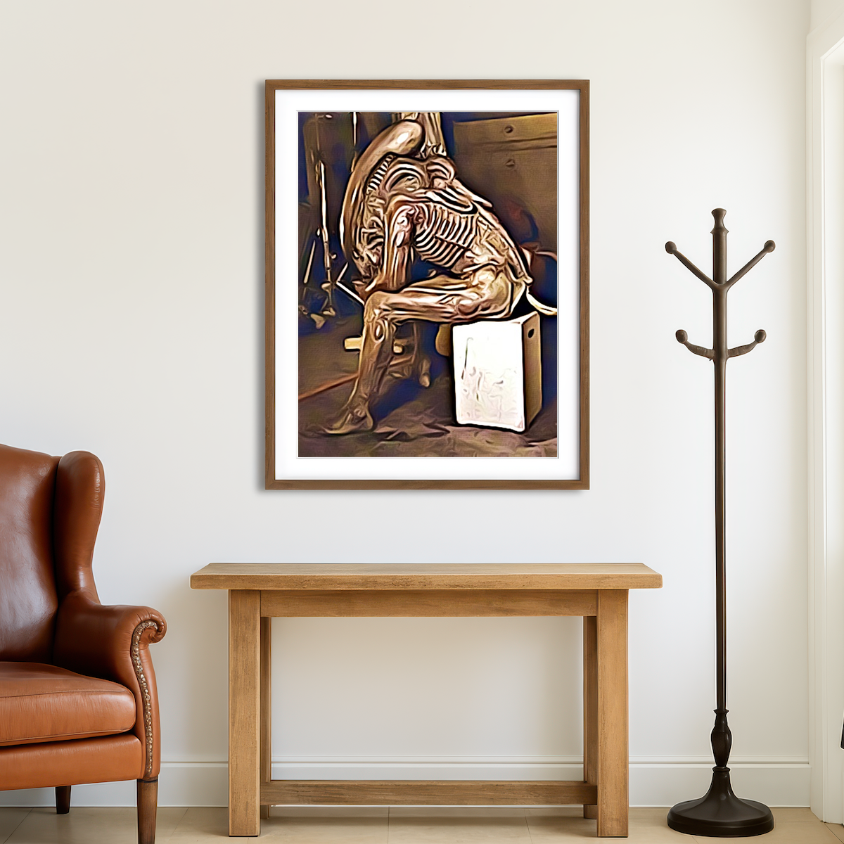 AUTO-MOCKUP ROOM | Tired Alien Wall Art