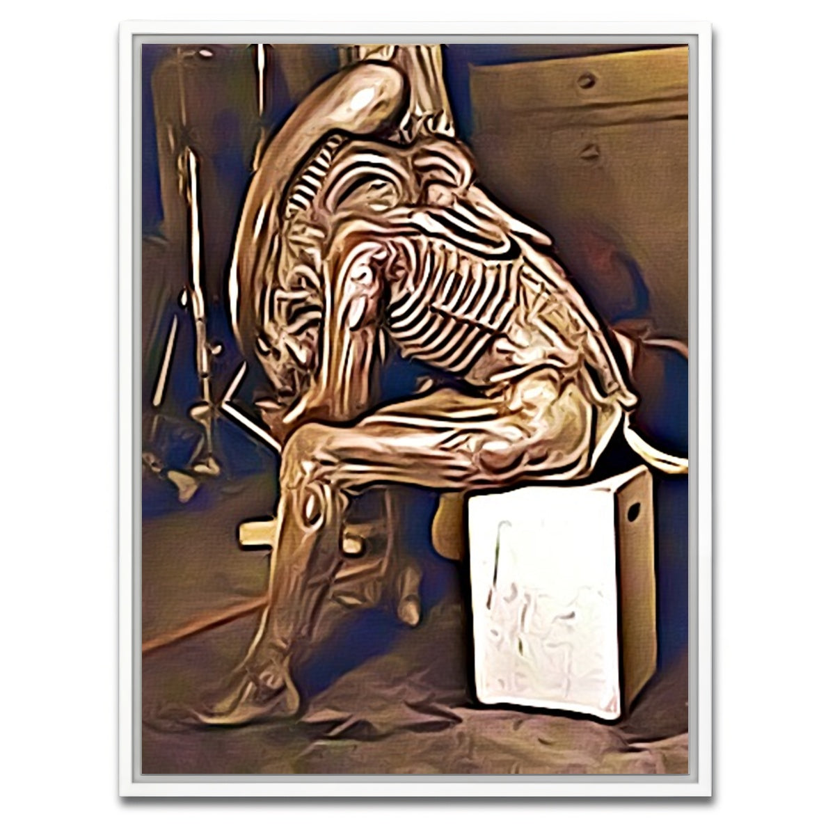 AUTO-MOCKUP WHITE | Tired Alien | 1 Piece | White Framed Canvas | group=3x4